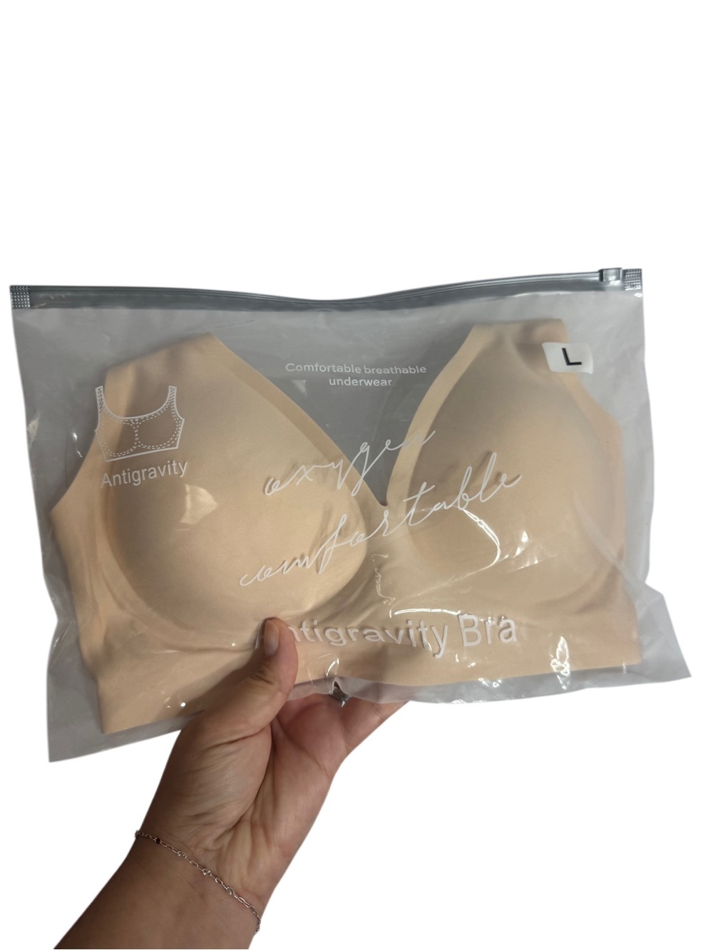 Beige Seamless Comfort Bra - Lightweight Support NWOT